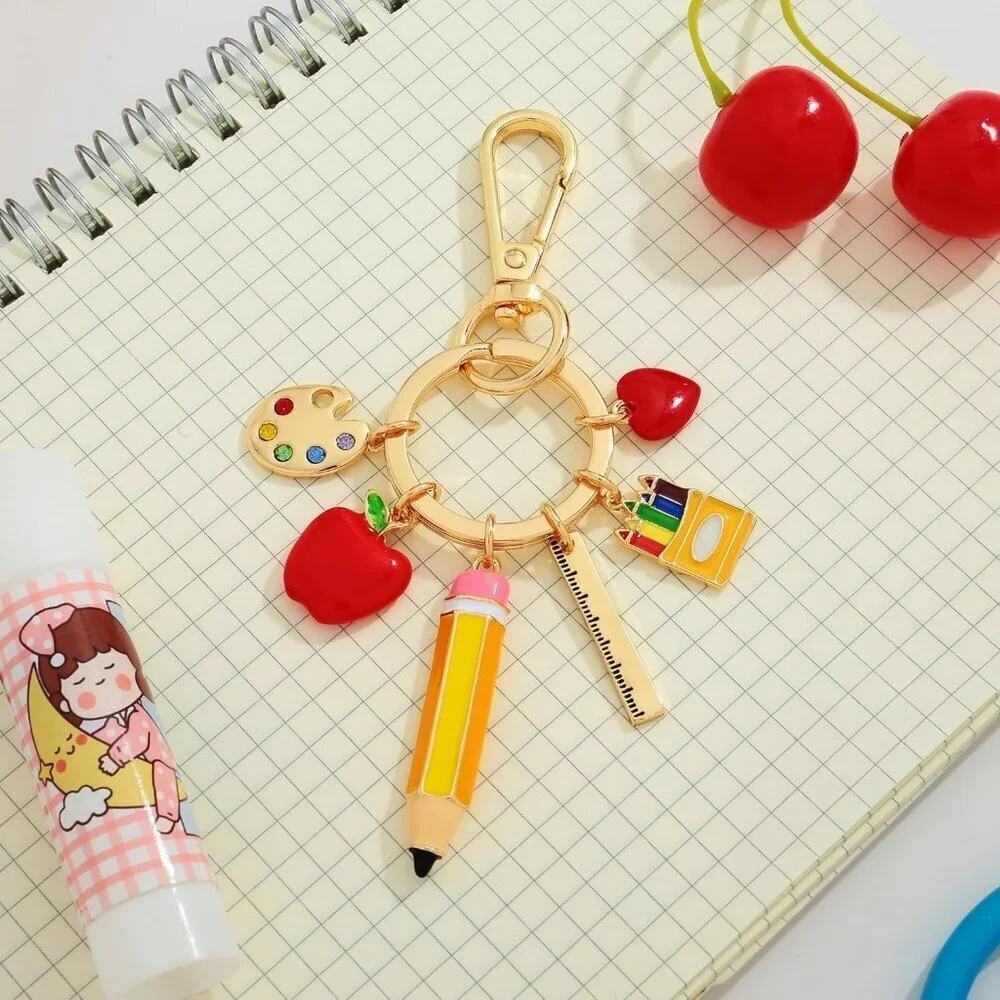 Colorful Teacher Keychain Bag Charm Rope Evil Eye Purse Accessory